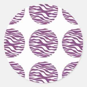 Zebra Print Polka Dots Stickers