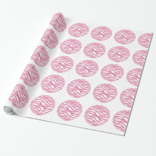 Zebra Print Polka Dots Wrapping Paper