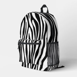 Zebra Print Printed Backpack