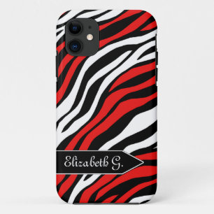 Zebra Print Red Mix iPhone 5 Case