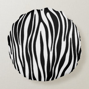 Zebra Print Round Cushion