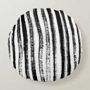Zebra print round cushion
