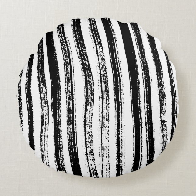 Zebra print round cushion (Front)