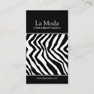 Zebra Print Salon Business Cards
