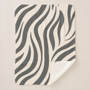 Zebra Print Sherpa Blanket