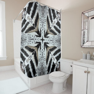 Zebra Print Shower Curtain