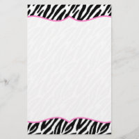 Zebra Print Stationery