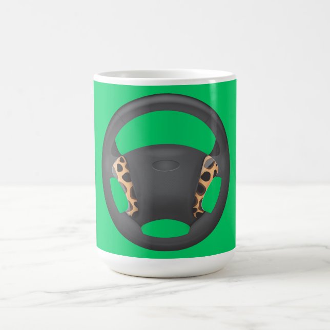 Zebra Print Steering Wheel Coffee Mug (Center)