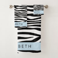 Zebra Print, Stripes, Black And White, Your Name
