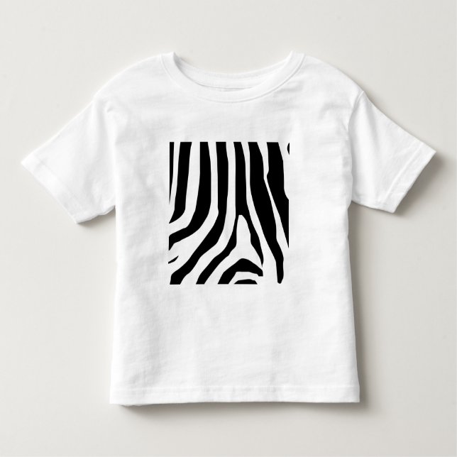 Zebra Print Stripes Pattern Toddler T-Shirt (Front)