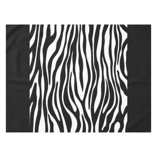 Zebra Print Tablecloth (Front (Horizontal))
