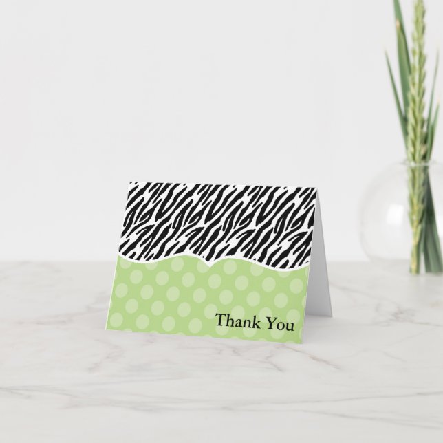 Zebra Print Thank You Cards (Front)