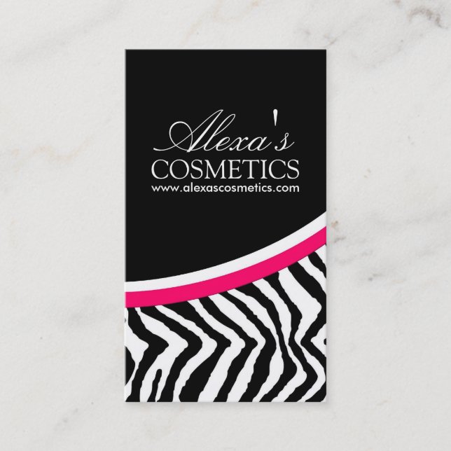 Zebra Print {Vertical} :: Business Card (Front)