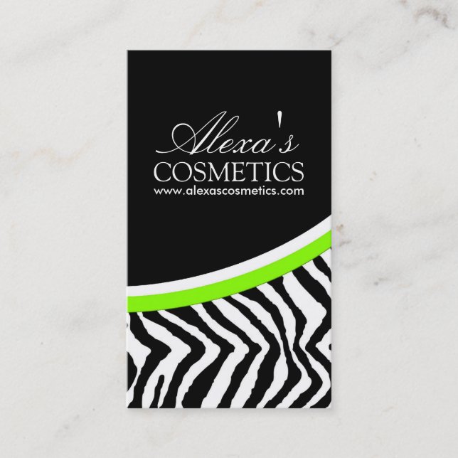 Zebra Print {Vertical} :: Business Card (Front)