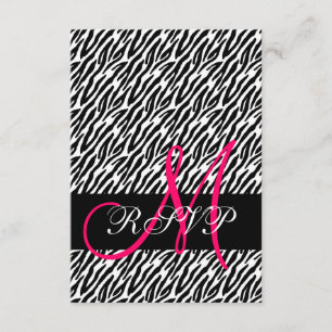 Zebra Print Wedding RSVP for Square Invites