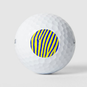 Zebra Print (Yellow & Blue) Golf Balls