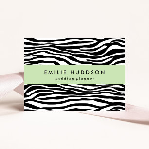 Zebra Print, Zebra Stripes, Black And White Business Card