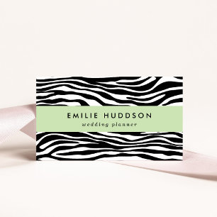 Zebra Print, Zebra Stripes, Black And White Business Card