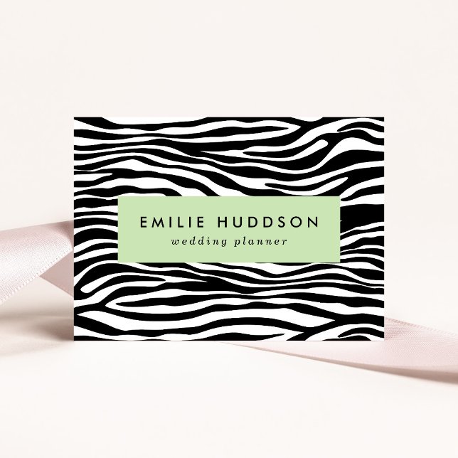 Zebra Print, Zebra Stripes, Black And White Business Card (Creator Uploaded)