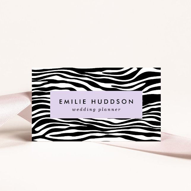 Zebra Print, Zebra Stripes, Black And White Business Card (Creator Uploaded)