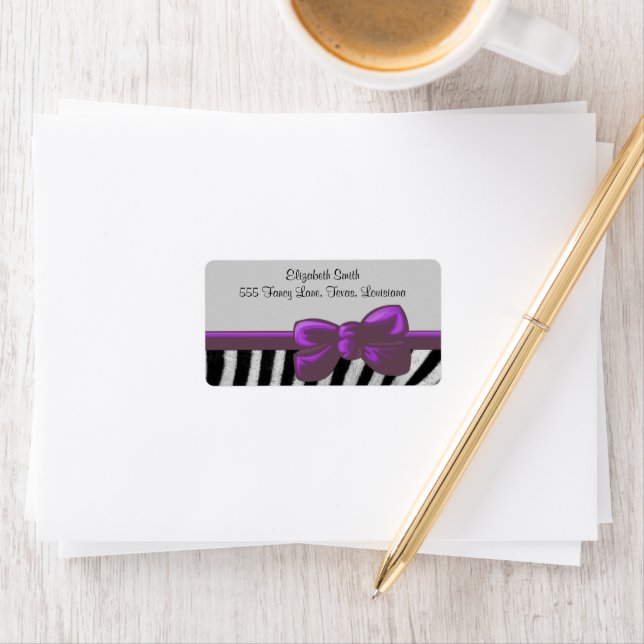 Zebra Print, Zebra Stripes, Black And White Label (Insitu)