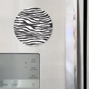 Zebra Print, Zebra Stripes, Black And White Magnet