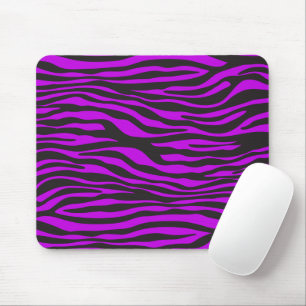 Zebra Print, Zebra Stripes, Purple Zebra, Jungle Mouse Pad