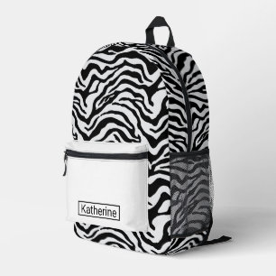 Zebra  printed backpack