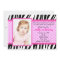 Zebra Prints Hot Pink Photo Birthday Invitations