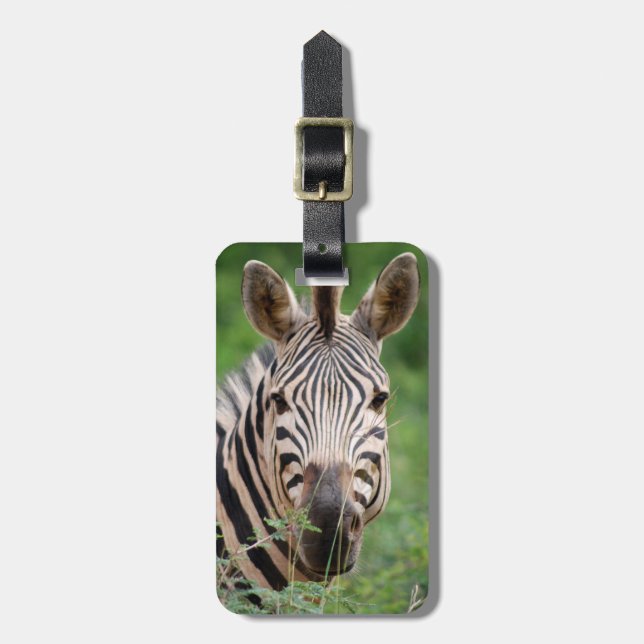 Zebra profile luggage tag (Front Vertical)