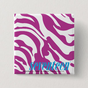 Zebra Purple 15 Cm Square Badge
