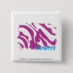Zebra Purple 3 15 Cm Square Badge