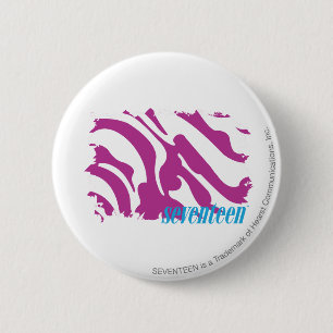 Zebra Purple 3 6 Cm Round Badge
