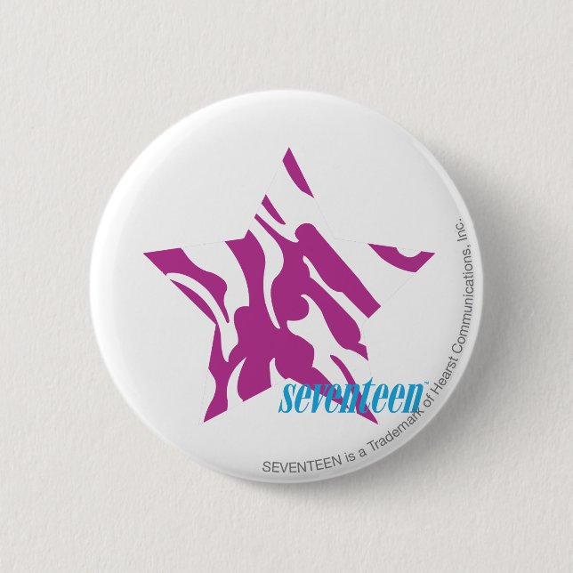 Zebra Purple 4 6 Cm Round Badge (Front)