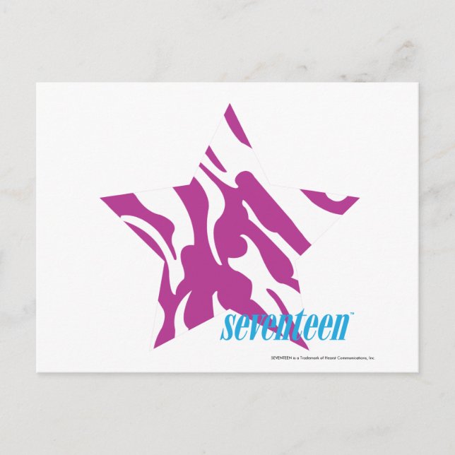 Zebra Purple 4 Postcard (Front)