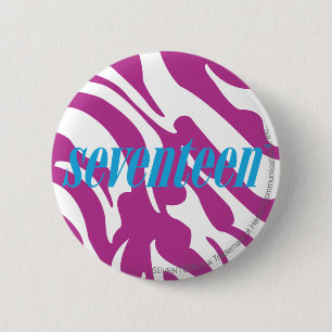 Zebra Purple 6 Cm Round Badge