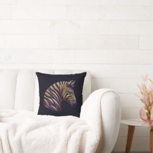 Zebra purple cushion