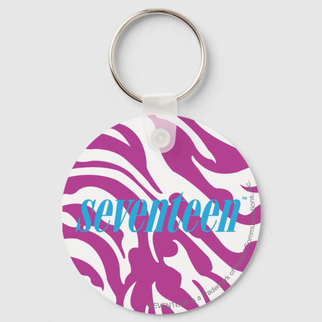Zebra Purple Key Ring (Front)