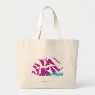 Zebra Purple Large Tote Bag