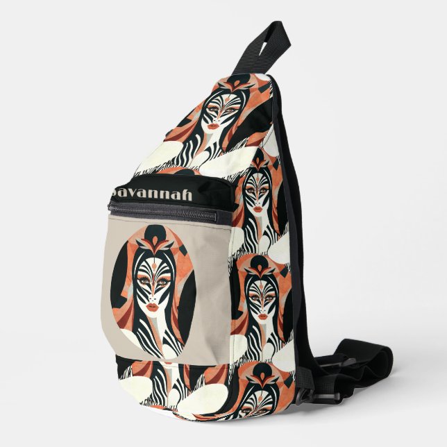 Zebra Queen Sling Bag (Right Corner)
