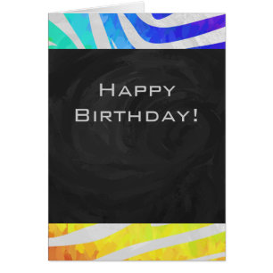 Zebra Rainbow and White Print