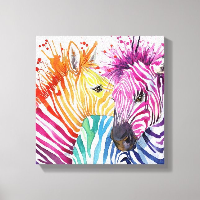 Zebra Rainbow Canvas (Front)