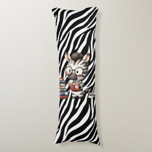 Zebra Reading Books. Body Cushion