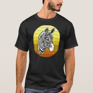 Zebra Retro African Animals T-Shirt