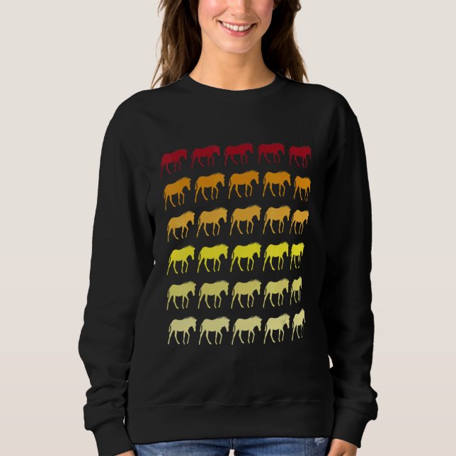 Zebra Retro Animal Pattern Sweatshirt (Front)