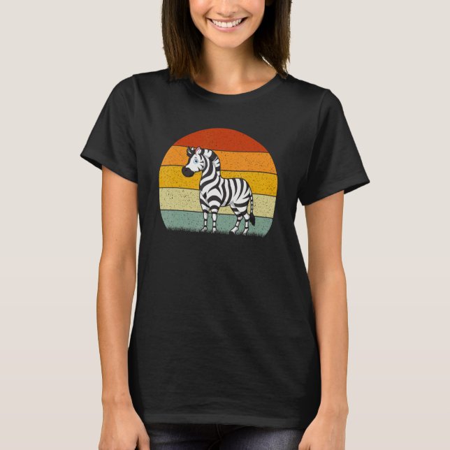 Zebra  Retro Style Vintage T-Shirt (Front)