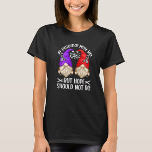 Zebra Ribbon Awareness Gnome Support Rare Awarenes T-Shirt