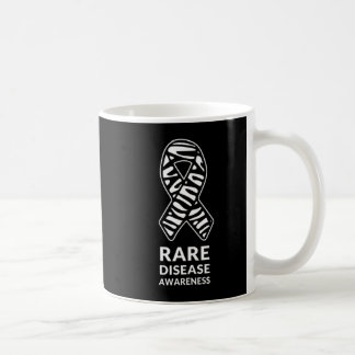 Zebra Ribbon Awareness Rare Disease Minimalist T-S Coffee Mug