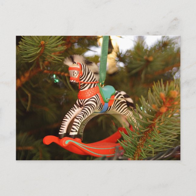 Zebra Rocking Horse Postcard (Front)