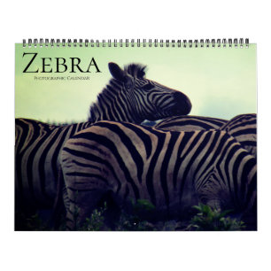 zebra safari 2026 large calendar